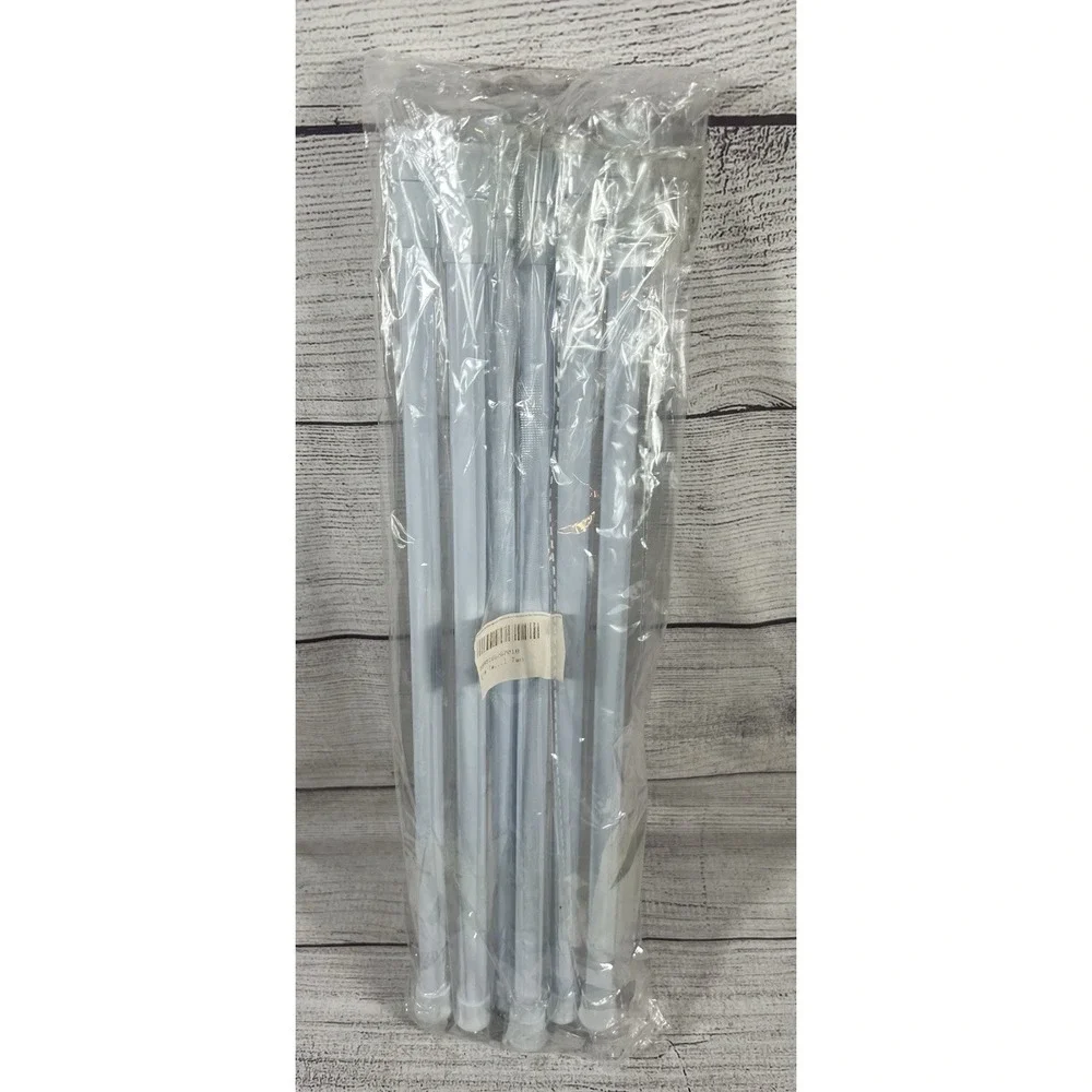 NWT Adjustable Tension Rods Set Of 6 White 15.75
